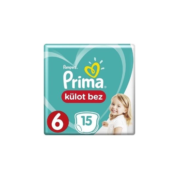 Prima Külot Bebek Bezi 6 Beden 15 Adet Ekstra Large Tekli Paket