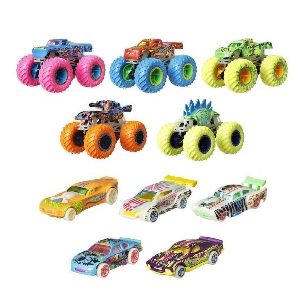 Hot Wheels Monster Trucks Karanlıkta Parlayan Metal Araçlar Paketi Hcb57