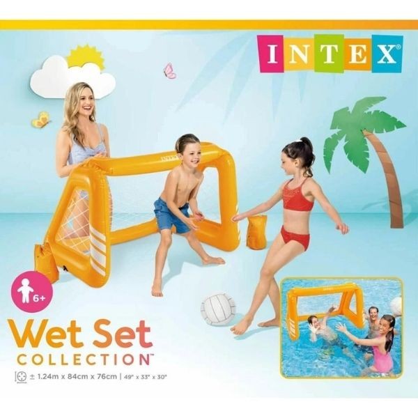 Intex 58507 Eğlenceli Şişme Havuz Futbol Voleybol Oyun Seti - Futbol Oyunu