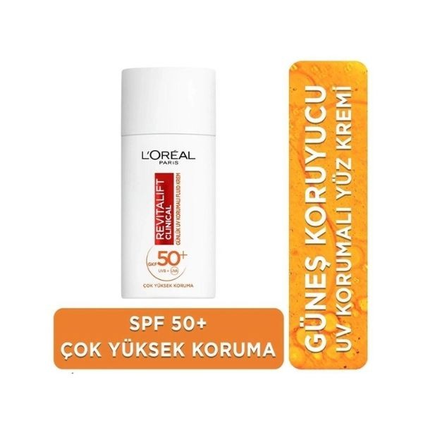 L'oreal Paris Revitalift Clinical Spf 50+ Günlük Yüksek Uv Korumalı Yüz Güneş Kremi 50ml