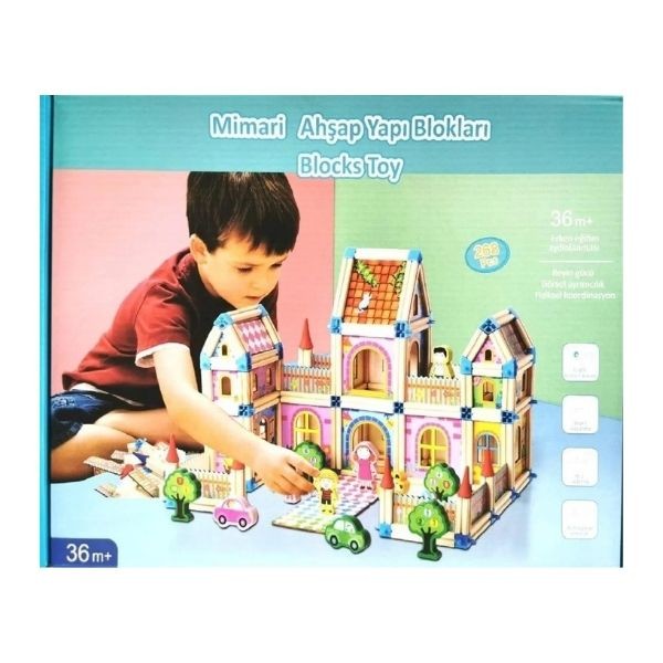 Mimari Ahşap Yapı Blokları 268 Parça