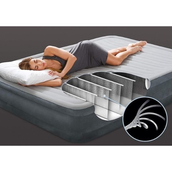 Intex Elektrikli Kadife Kaplı Şişme Yatak 152x203x33 Cm