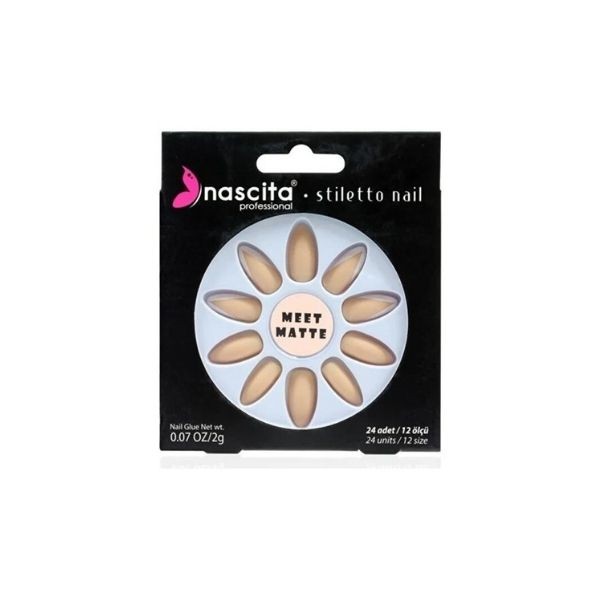 Nascita Takma Tırnak Stiletto Mat French