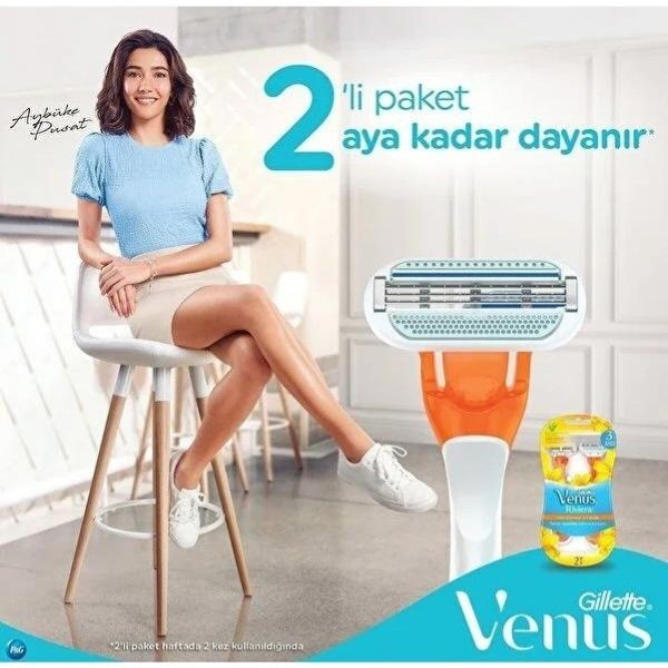 Gillette Venus Riviera Kullan At Kadın Tıraş Bıçağı 2'li