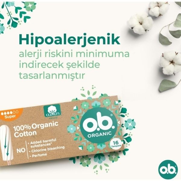 O.b. Organic Super Tampon 16'lı Paket