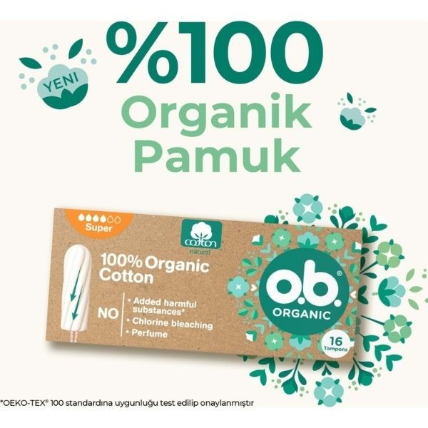 O.b. Organic Super Tampon 16'lı Paket