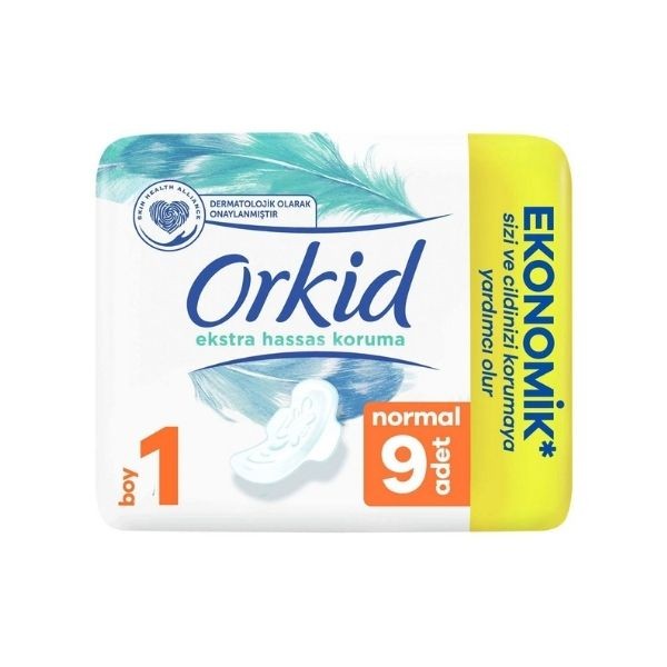 Orkid Extra Hassas Koruma Tekli Hijyenik Ped Normal 9'lu