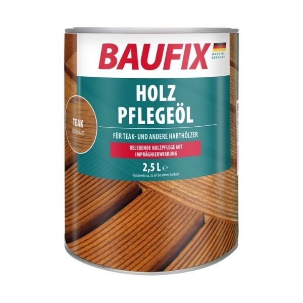 Baufix Holz Pflegeöl Solvent Bazlı Tik Yağı Farblos 2,5 Lt
