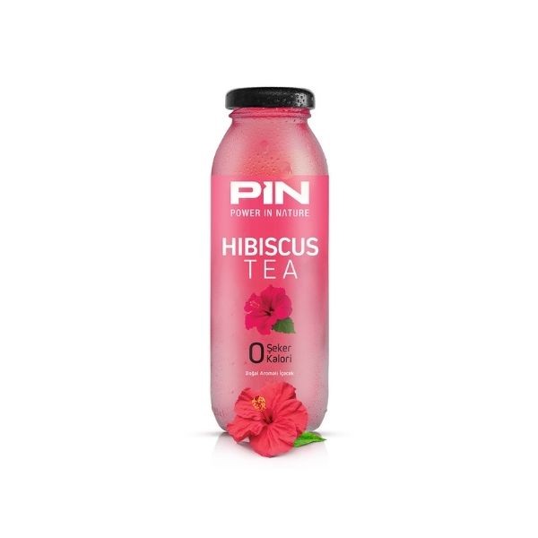 Pin Şekersiz Kalorisiz Soğuk Çay Hibiscus Tea 250 Ml 24'lü Paket