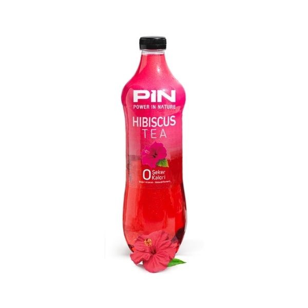 Pin Hibiscus Tea 1 Lt Pet Şişe 6'lı Paket Şekersiz Kalorisiz Soğuk Çay