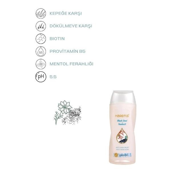 Harems Çörekotu Bıttım & Mentol Şampuan 350 Ml