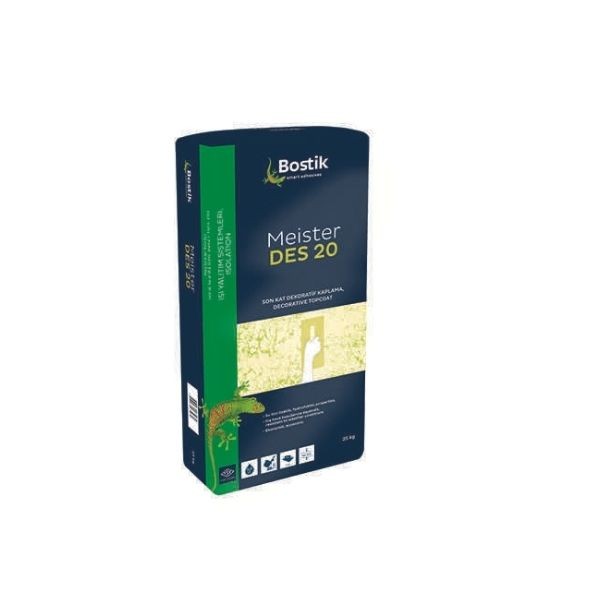 Bostik Meister DES 20 Son Kat Dekoratif Sıva 2 mm 25 Kg