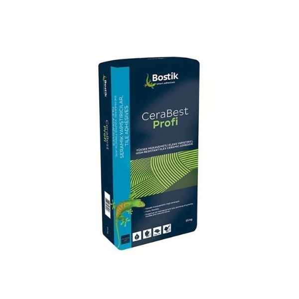 Bostik CeraBest Profi Yüksek Mukavemetli Fleks Yapıştırıcı Gri 25 Kg