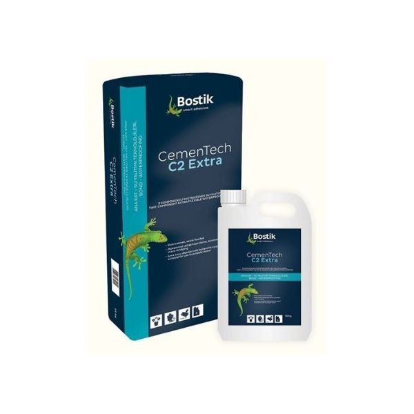 Bostik CemenTech C2 Extra Elastik Çift Bileşenli Su Yalıtım Malzemesi 20 Kg+ 10 Kg