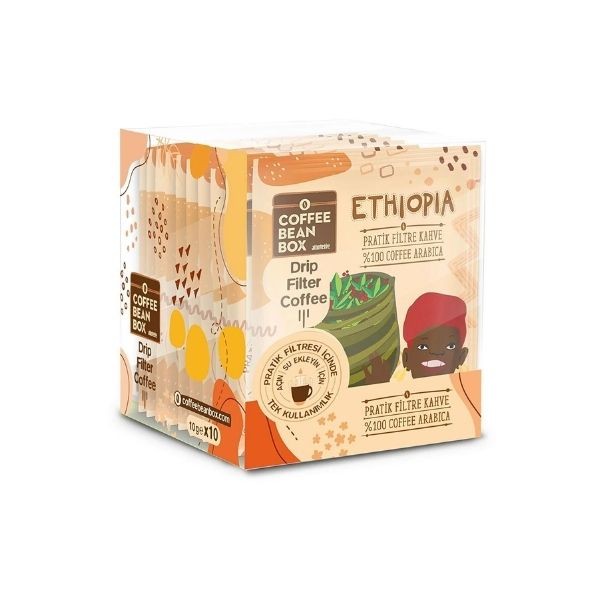 Coffee Bean Box Ethiopia Hazır Drip Filtre Kahve 10'lu Paket