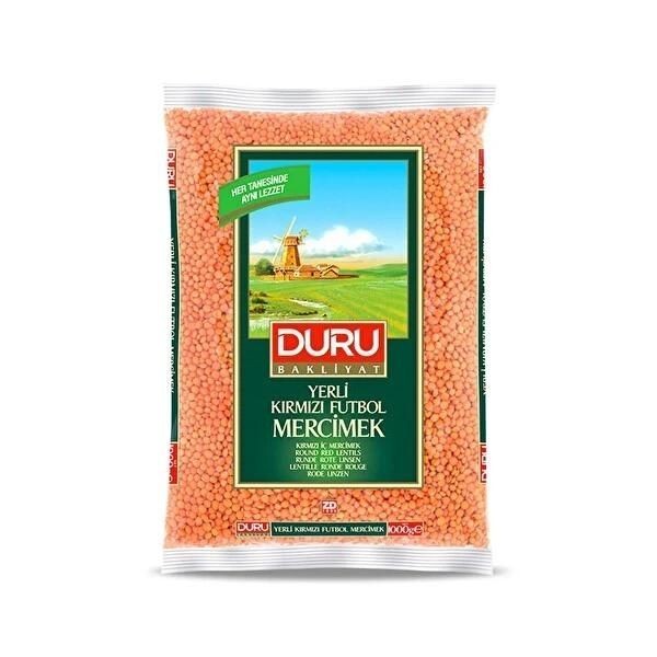 Duru Kırmızı Futbol Mercimek 1000 Gr