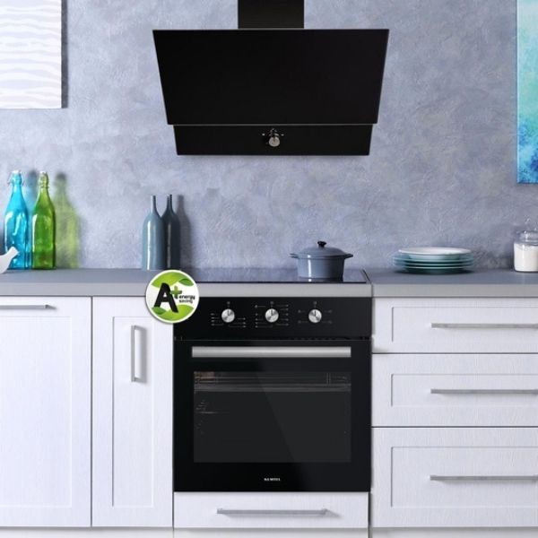 Kumtel Siyah Cam Davlumbaz DA6-830-S