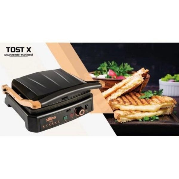 Stilevs Tost X Izgara ve Tost Makinası Siyah
