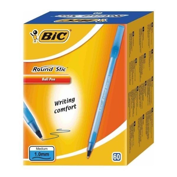 Bic Round Stic Tükenmez Kalem Mavi 60'lı Kutu