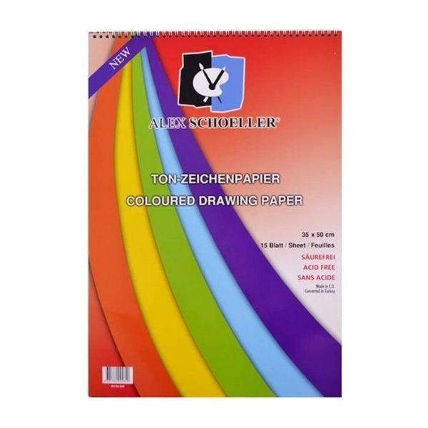 Alex Scholler 35x50 Fon Kartonlu Defter Spiralli 15'li 160 Gr