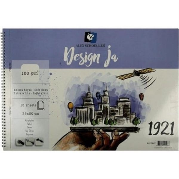 Alex Schoeller Design Ja Resim Defteri 180 g 35x50 cm 15 Yaprak