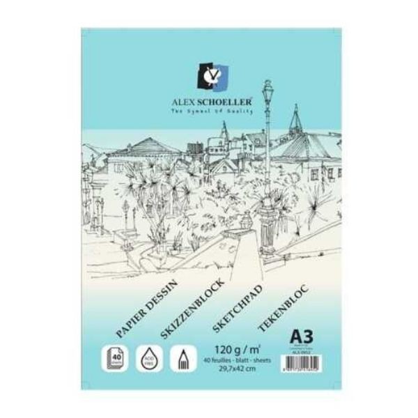 Alex Schoeller Eskiz Blok Defter 120gr A3 40 Yaprak
