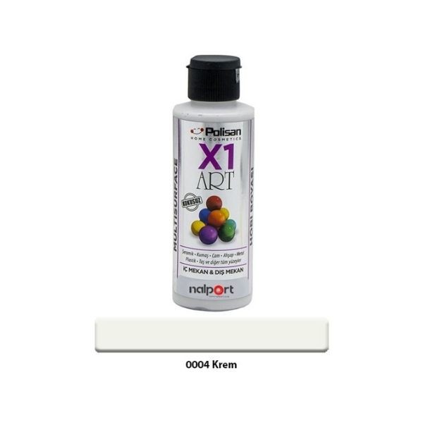 Polisan X1 Art Multisurface Hobi Boyası Krem-0004 120 Ml