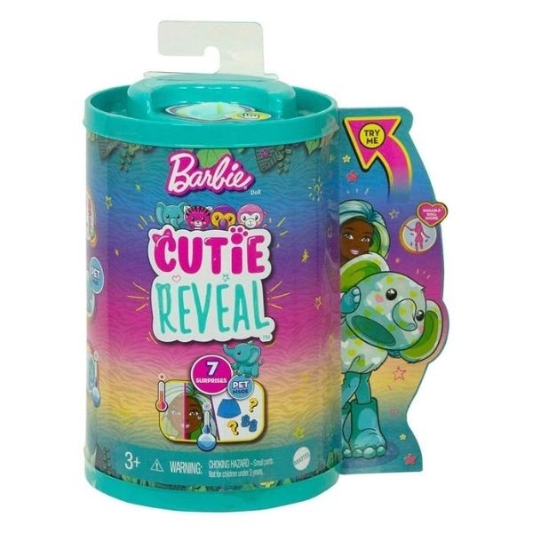 Barbie Cutie Reveal Bebekler Chelsea Tropikal Orman Serisi HKR12-HKR13 Fil