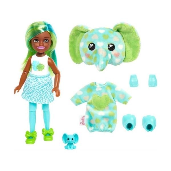 Barbie Cutie Reveal Bebekler Chelsea Tropikal Orman Serisi HKR12-HKR13 Fil