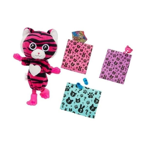 Barbie Cutie Reveal Bebekler Chelsea Tropikal Orman Serisi HKR12-HKR15 Kaplan