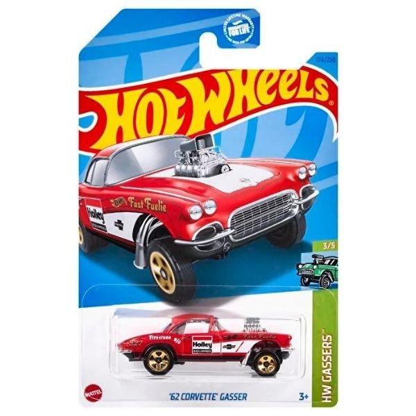 Hot Wheels Tekli Araba 62 Corvette Gasser HW Gassers Serisi 3/5