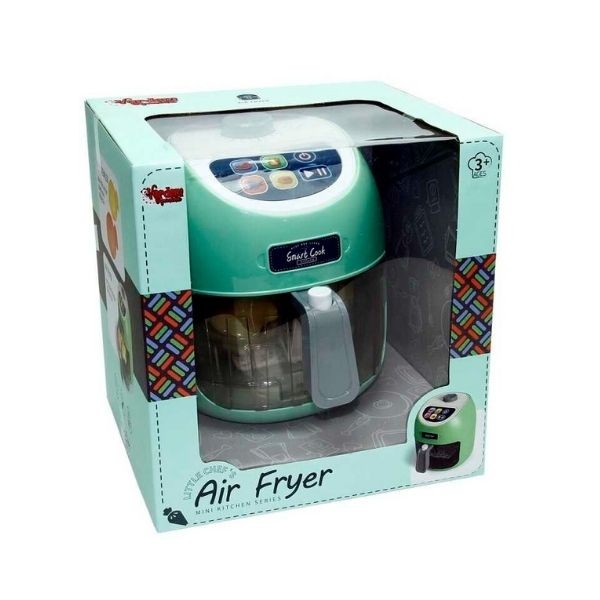 Vardem Oyuncak Air Fryer Dokunmatik Fritöz Set Gıdalar Renk Değiştirir Sesli Işıklı