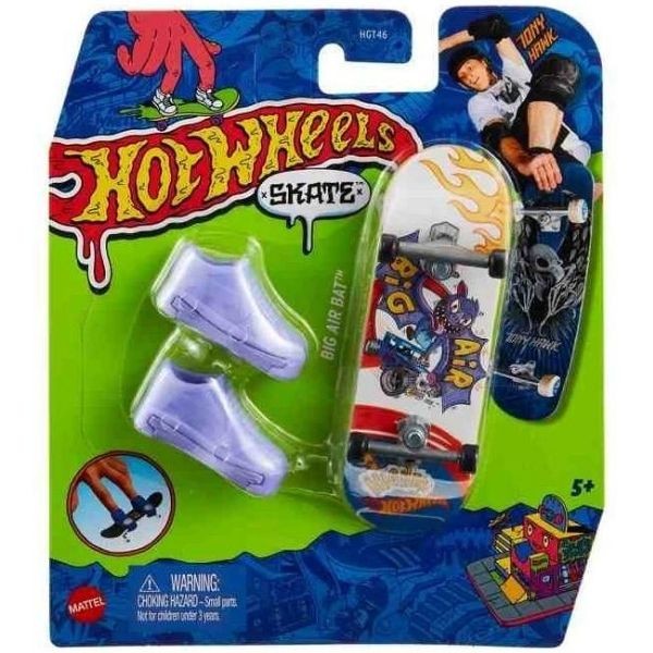 Hot Wheels Skate Parmak Kaykay ve Ayakkabı Paketleri HGT46 - Big Air Bat