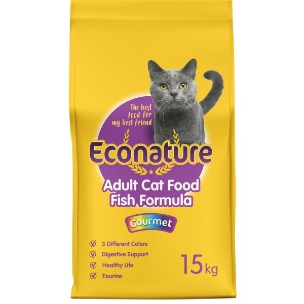 Econature Gurme Yetişkin Kedi Maması Sarı Ambalaj 15 Kg