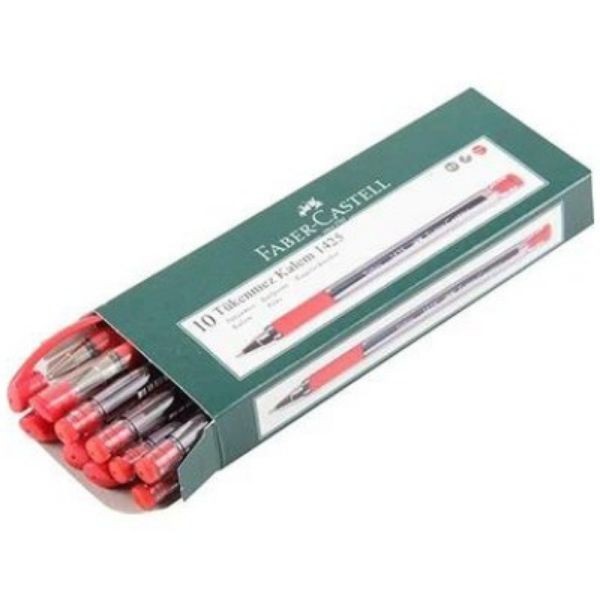 Faber Castell 0.7 mm. Tükenmez Kalem Kırmızı 10'lu Paket