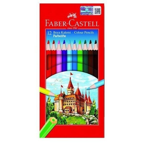 Faber Castell Kuruboya Kalemi 12 Renk Tam Boy 116312