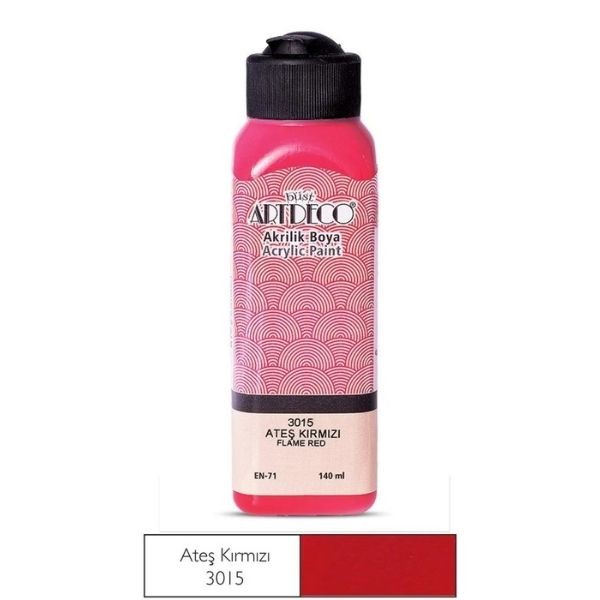 Artdeco Akrilik Boya Ateş Kırmızı 3015 140 ml