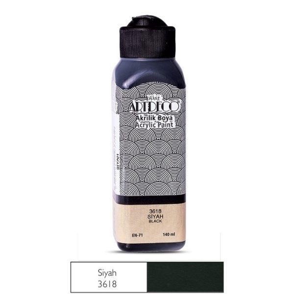 Artdeco Akrilik Boya Siyah 140 ml