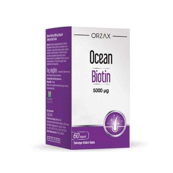 Orzax Ocean Biotin 5000 Mcg 60 Kapsül