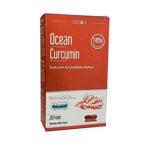 Orzax Ocean Curcumin Karabiber Ekstresi Takviye Edici Gıda 30 Kapsül