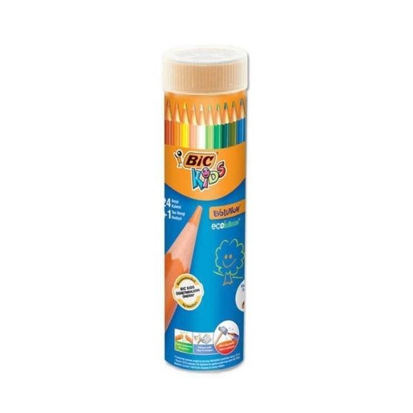 Bic Eco Evolutıon Metal Tüp Kuruboya 24+1 Li 958190