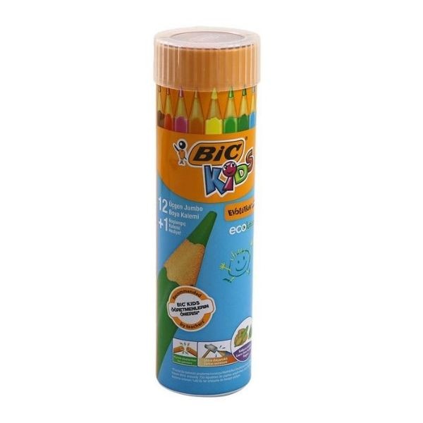 Bic Eco Jumbo Evolutıon Metal Tüp Kuruboya 12+1 Lü 958192