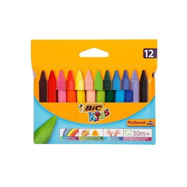 Bic Pastel Boya Plastidecor Karton Kutu Üçgen 12 Li 829773