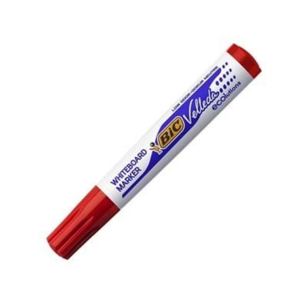 Bic Velleda 1701 Kırmızı Eco Yuvarlak Uç Beyaz Tahta Kalemi