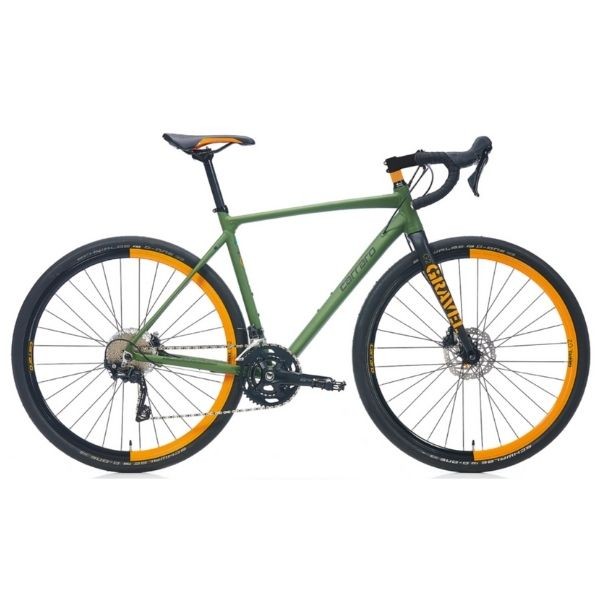 Carraro Gravel G2 28" 520H 20-V HD Bisiklet Mat Haki Yeşili-Siyah-Turuncu