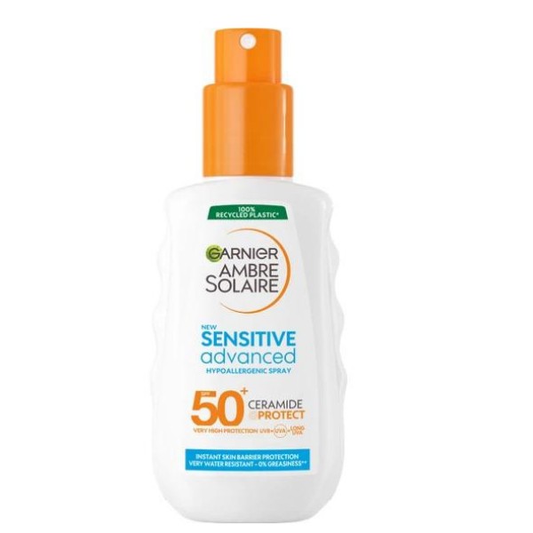 Garnier Ambre Solaire Sensitive Advanced Hipoalerjenik Güneş Koruyucu Sprey SPF50+ 150 Ml