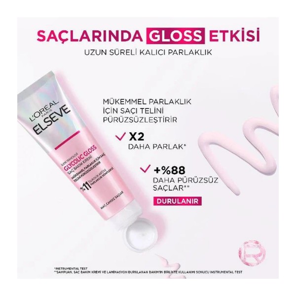 Elseve Saç Kremi Glycolic Gloss 150 Ml