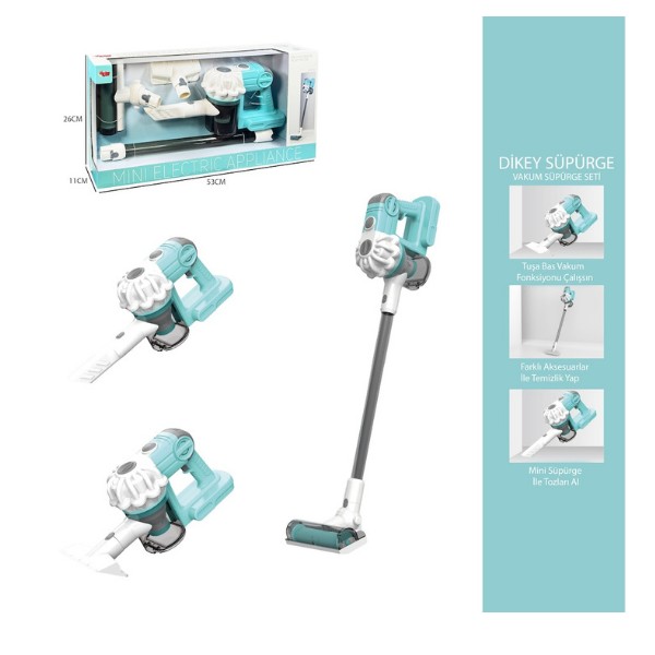 Vardem - Dikey Elektrik Süpürgesi Yeşil-Gri (3 in1 ) Ekranlı Kutu