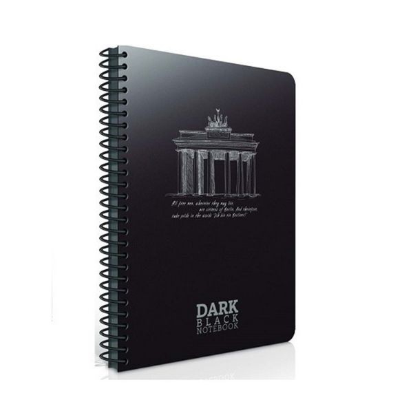 Gıpta Dark Spiralli PP Kapak 50 Yaprak Çizgisiz Defter (2673) Gıpta