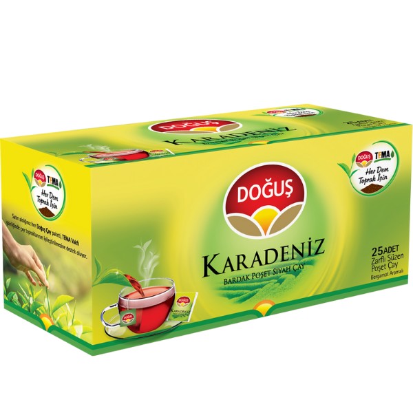 Doğuş Karadeniz Bardak Poşet Siyah Çay 25 Adet 50 Gr